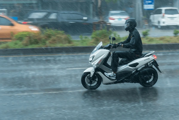 riding in rainy weather